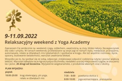 Zapraszamy na Weekend wyjazdowy z Yoga Academy