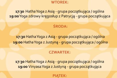 Nowy grafik zajęć w Yoga Academy